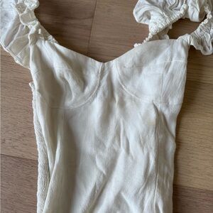 Reformation Ruffled Sleeveless Top